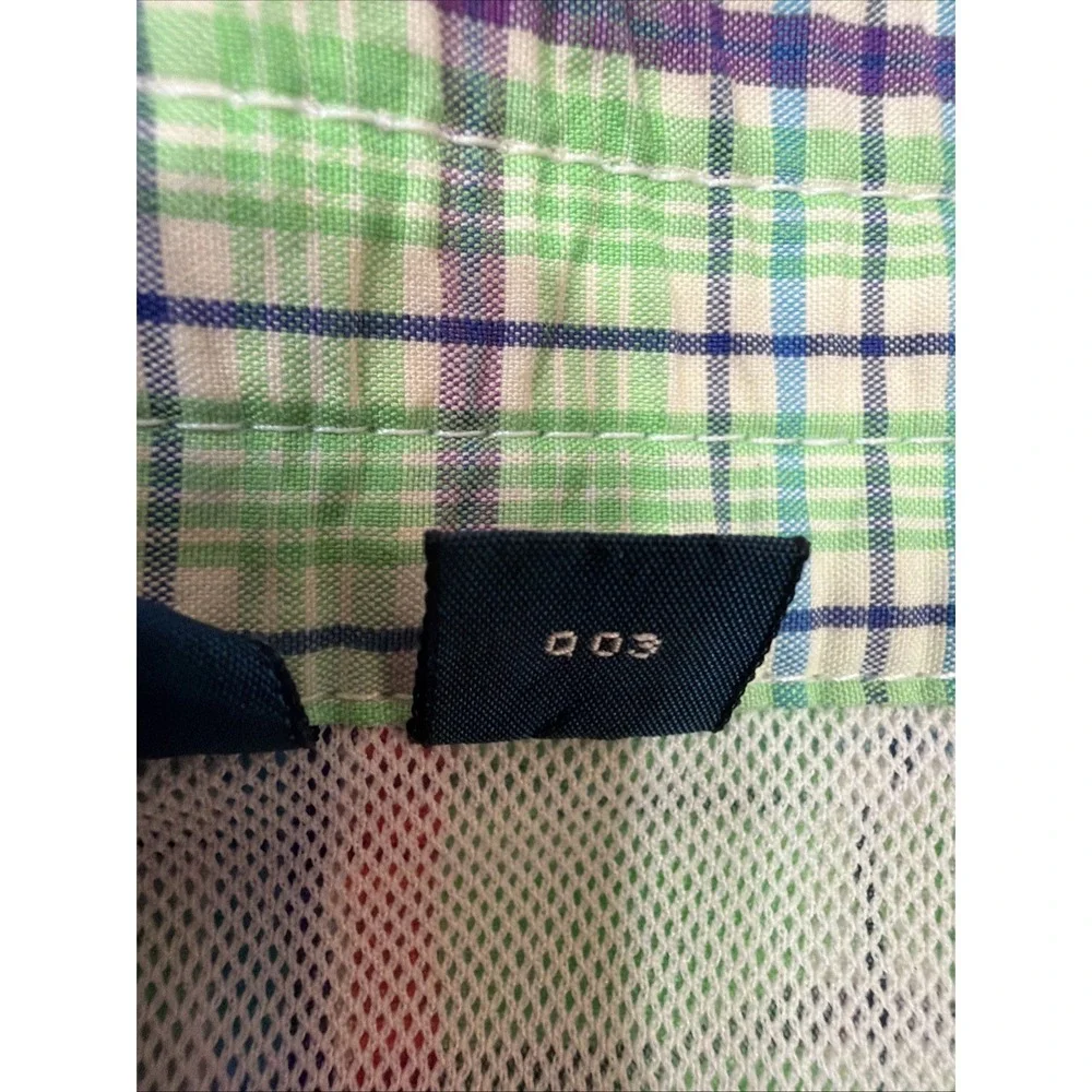 Polo Ralph Lauren Swim Trunks Men‎ Large Green Plaid Board Shorts Xl Vintage518
